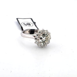 Bague Entourage en or blanc et diamants