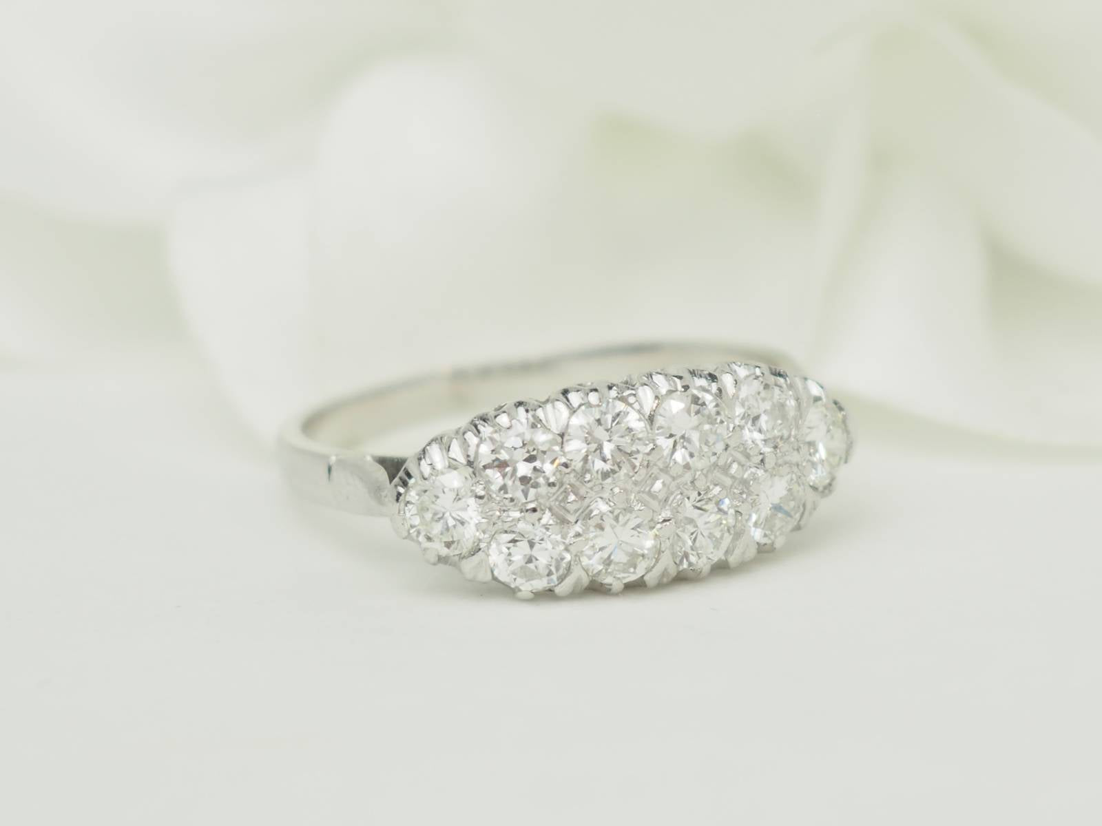 Bague Alliance en or blanc et diamants