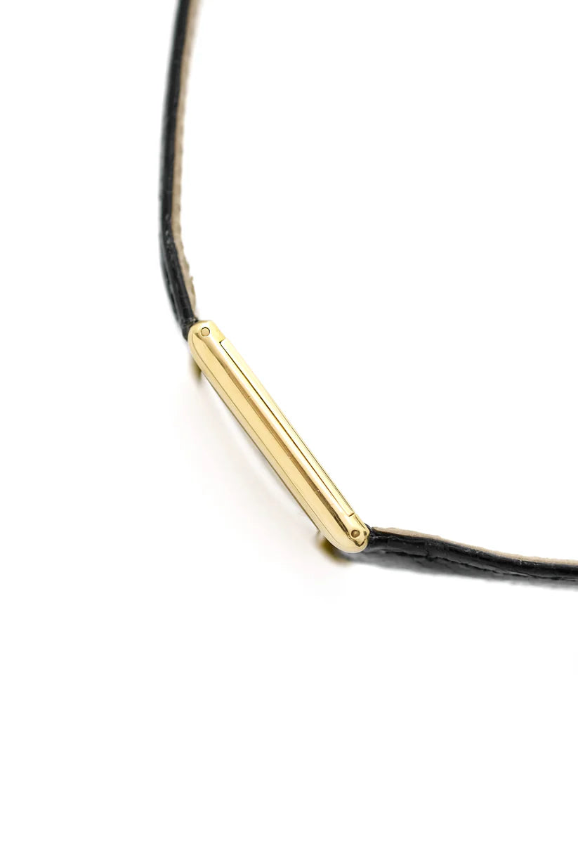 Montre CHOPARD "Tank" en or jaune et cuir