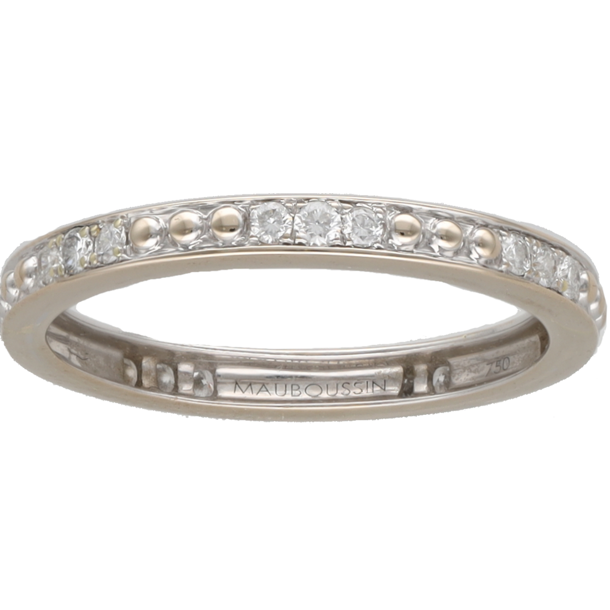 Bague Alliance MAUBOUSSIN en or blanc et diamants