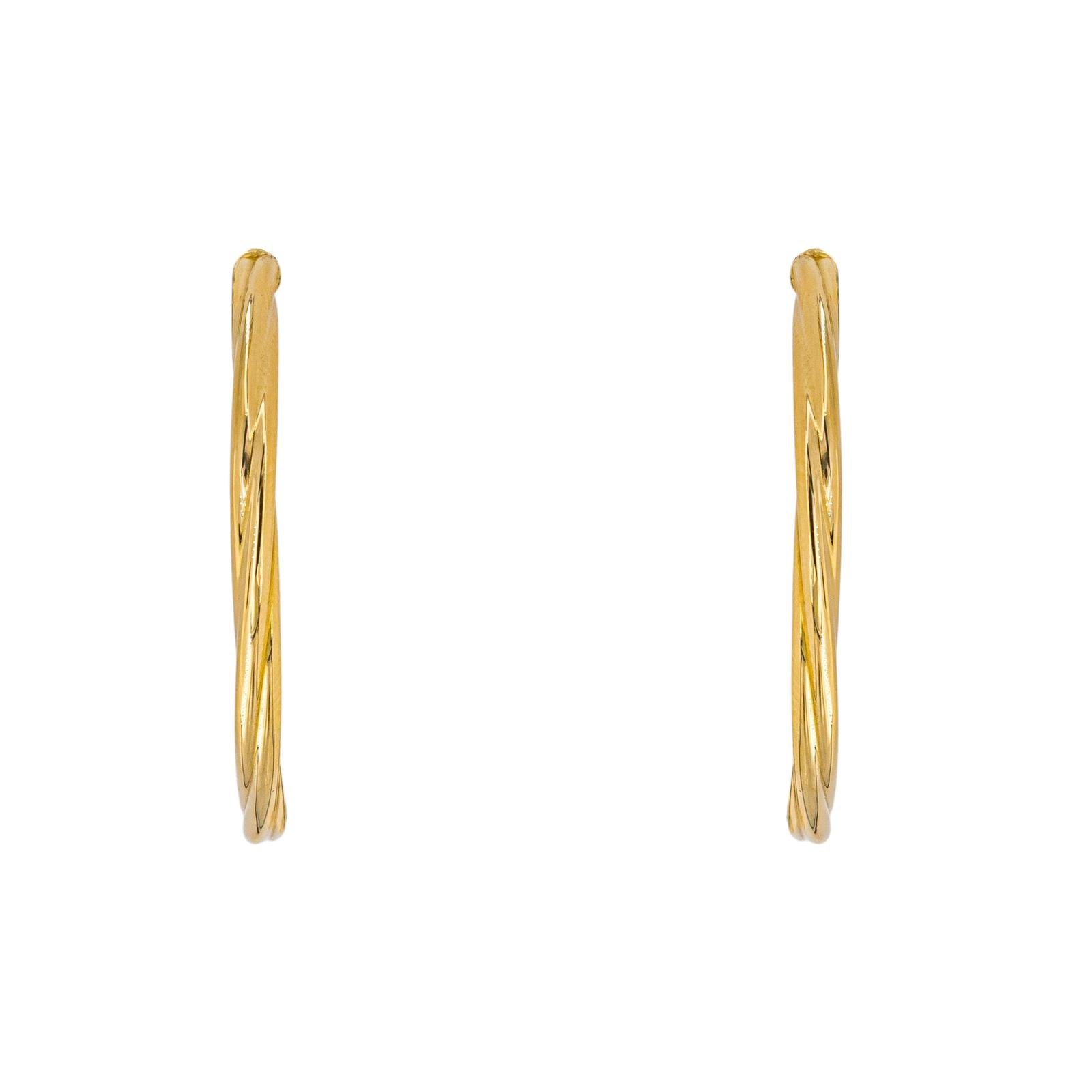 Boucles d'oreilles Créoles en or jaune