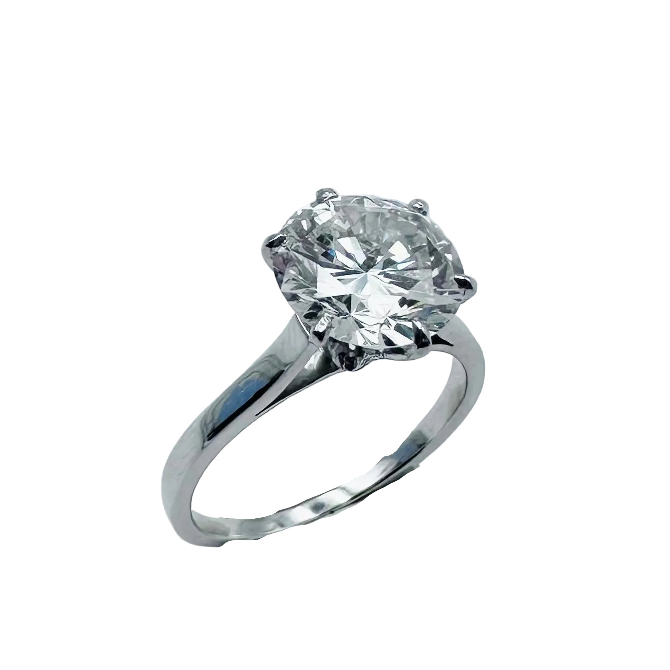 Bague Solitaire en or blanc, platine et diamant