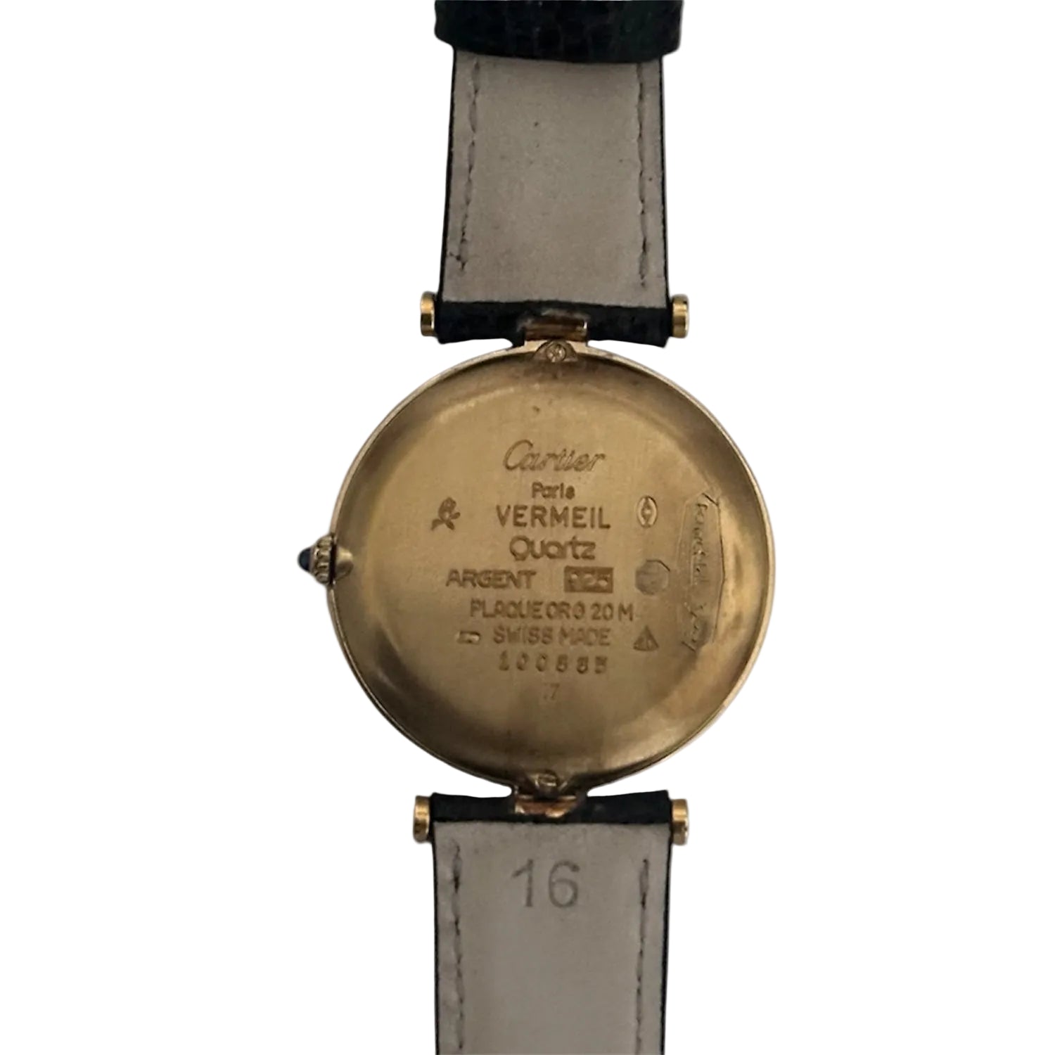 Montre CARTIER "Must de Cartier" en vermeil et cuir