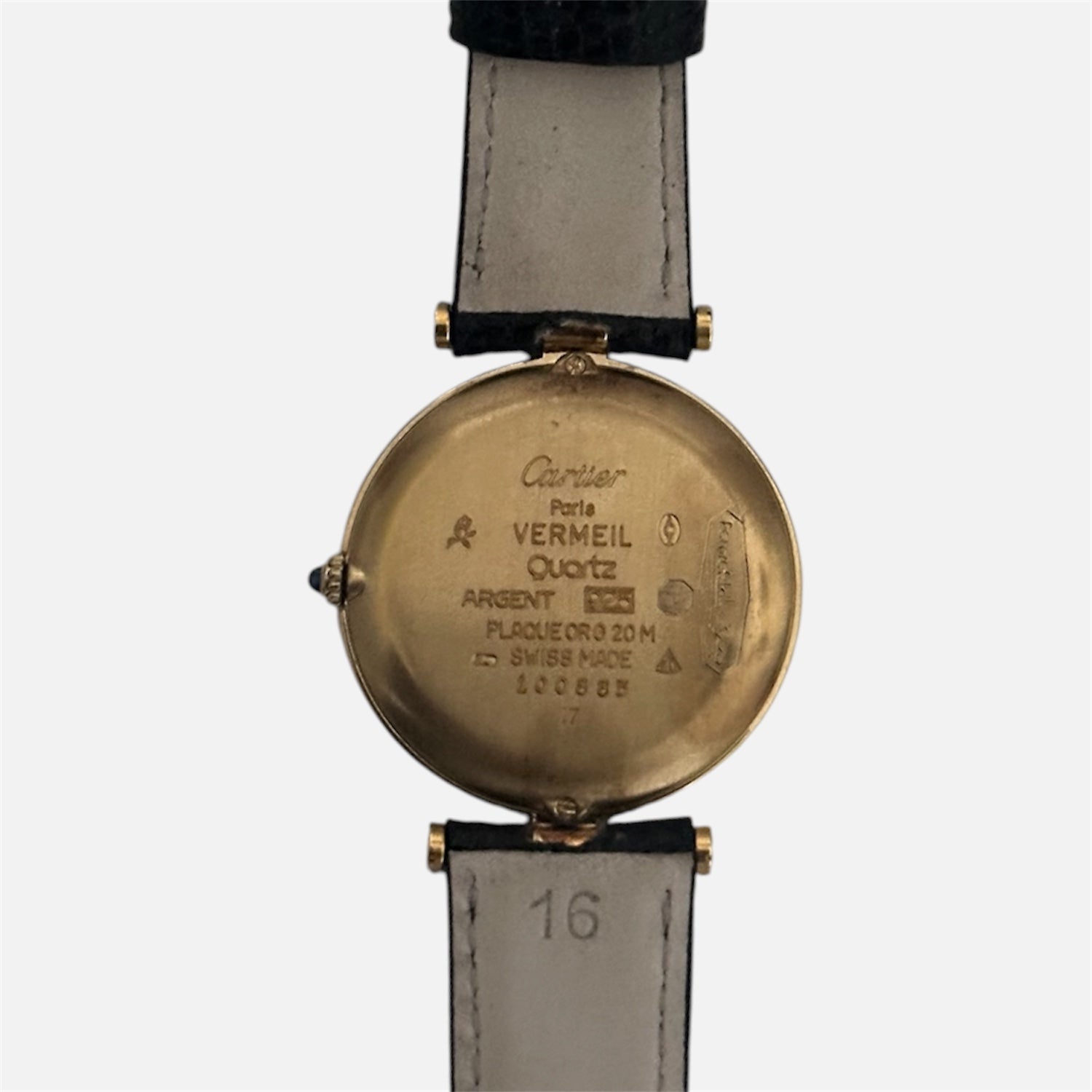 Montre CARTIER "Must de Cartier" en vermeil et cuir