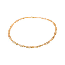 Collier maille tressée Or rose