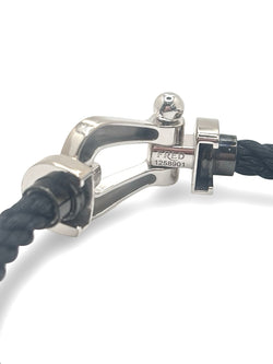 Bracelet Souple FRED "Force 10" GM en or blanc