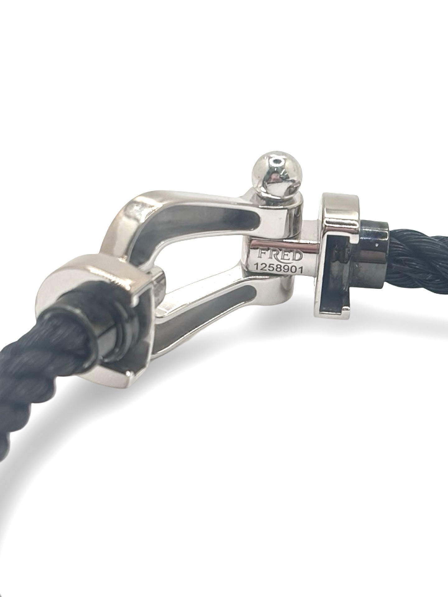 Bracelet Souple FRED "Force 10" GM en or blanc