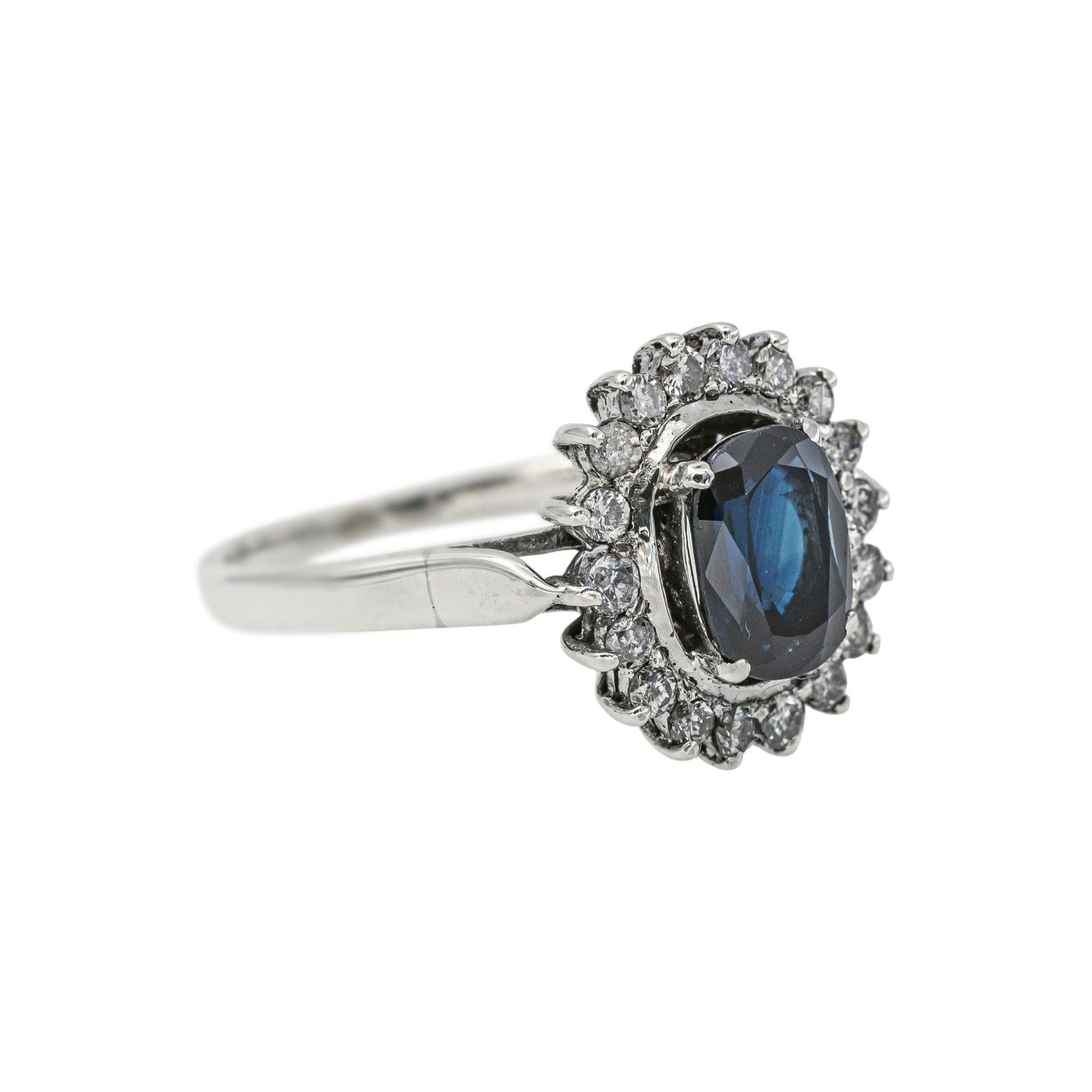 Bague Pompadour Argent Saphir