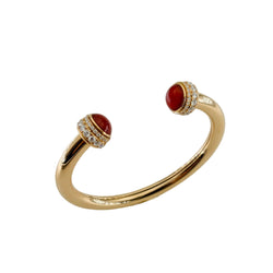 Bracelet Jonc PIAGET "Possession" en or rose, cornaline et diamants