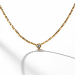 Collier A ROURE en or jaune et diamant
