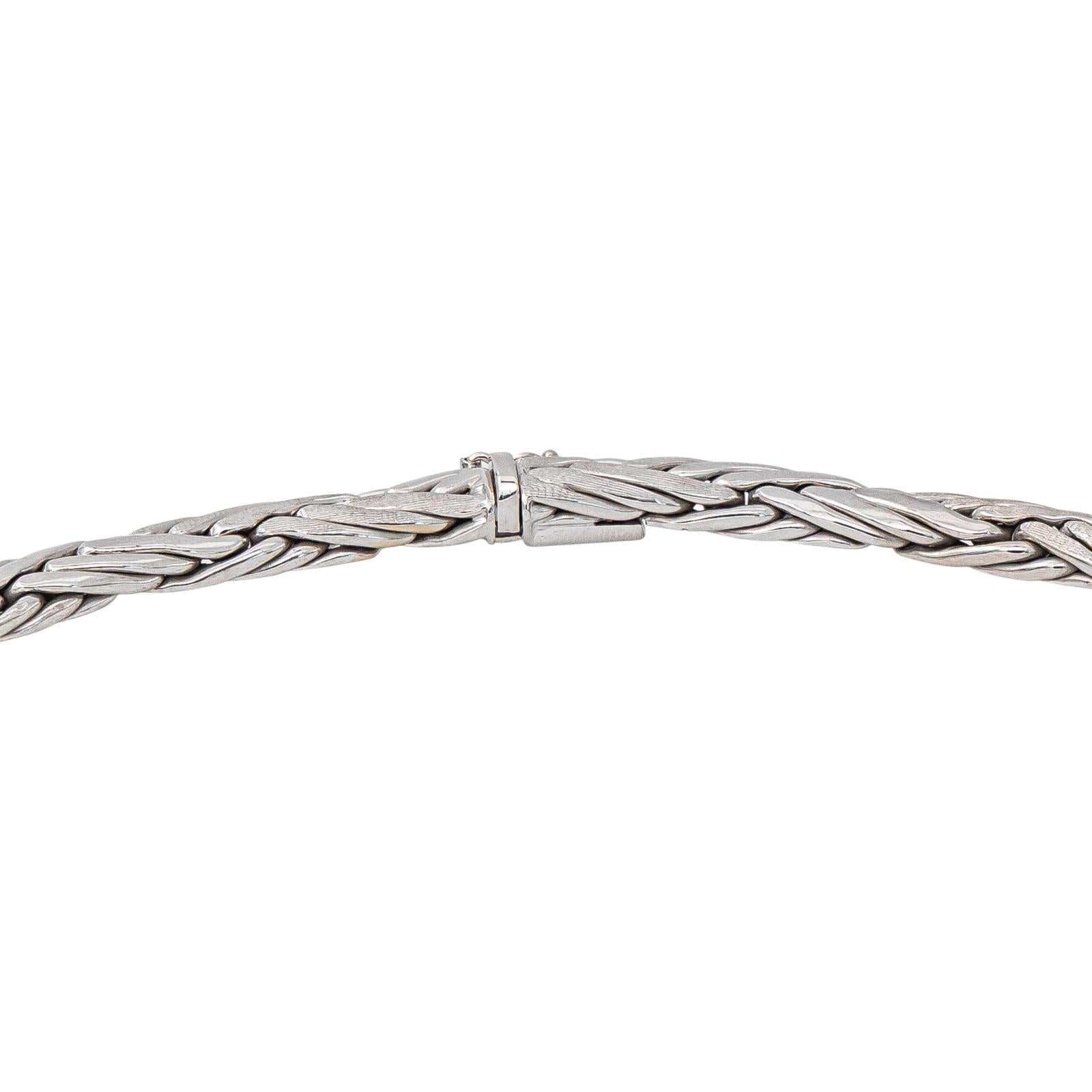 Collier Maille tressée Or blanc