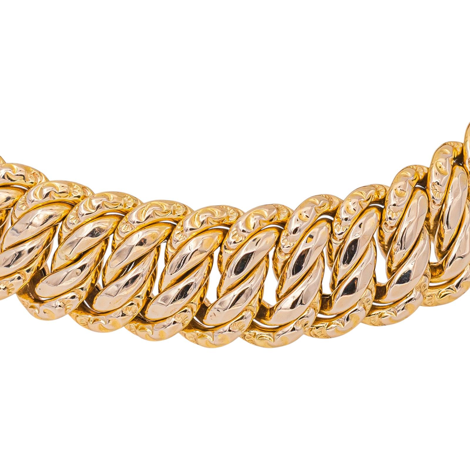 Bracelet Maille américaine Or rose
