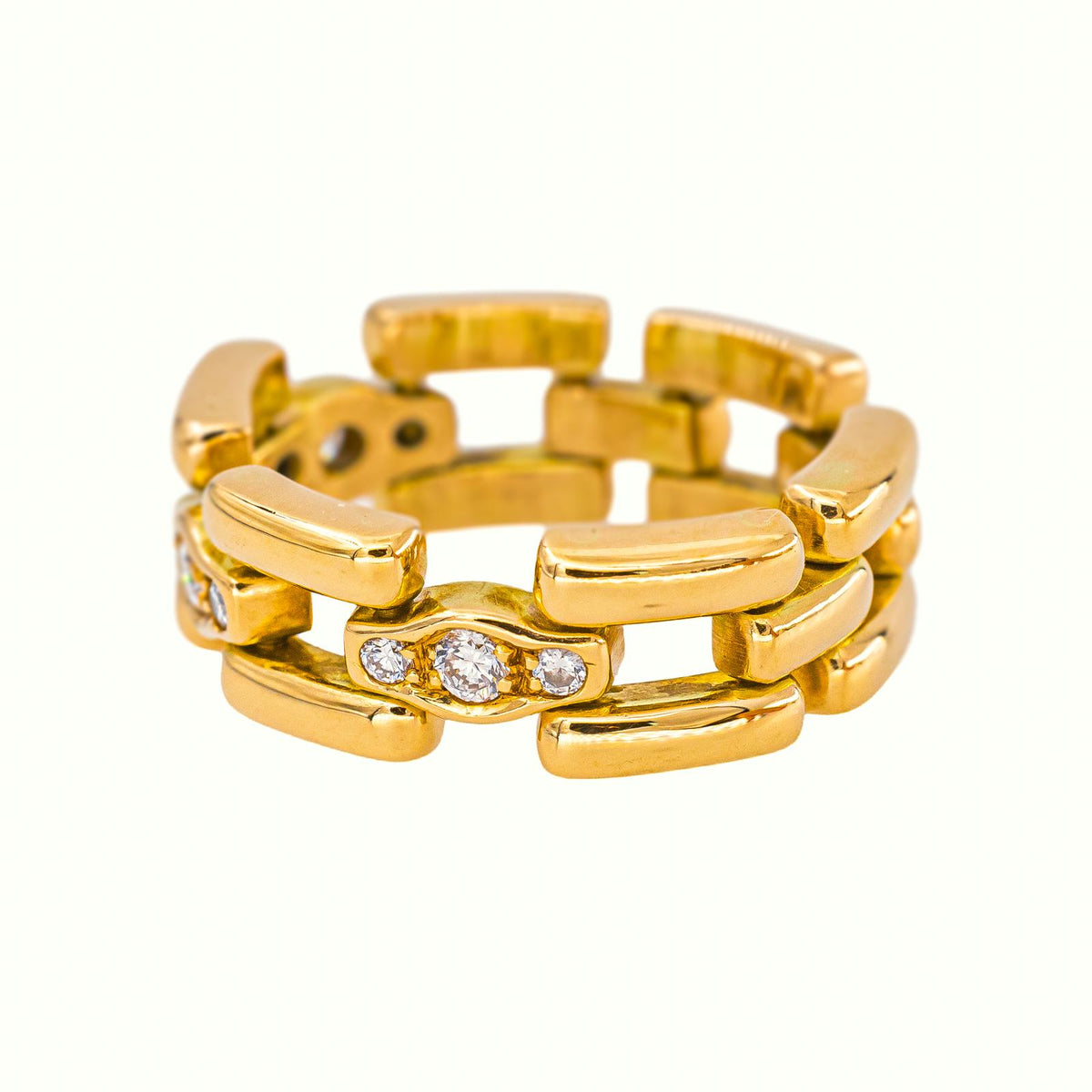 Bague Souple Or jaune Diamant