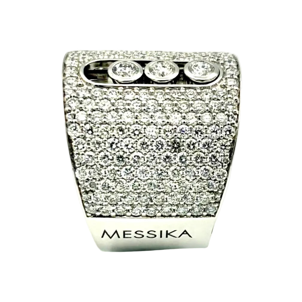 Bague MESSIKA Move Joaillerie Pavée en or blanc et diamants