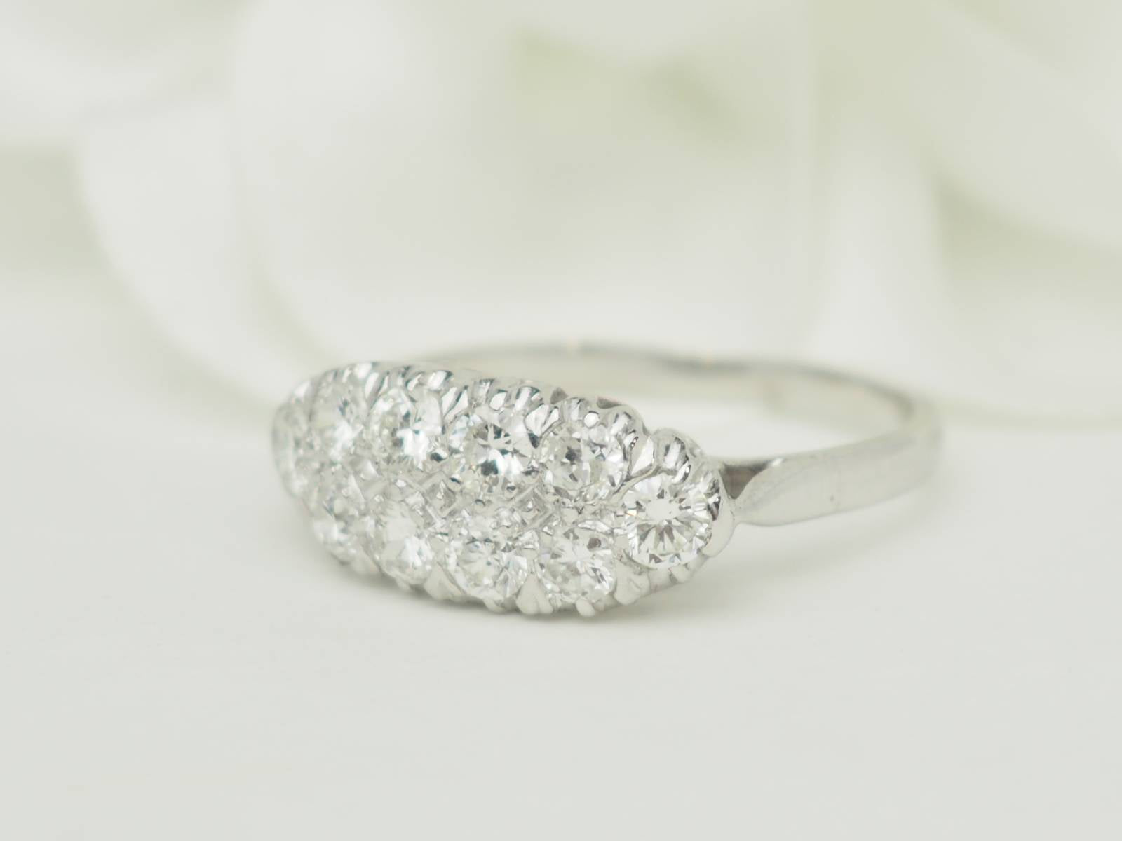 Bague Alliance en or blanc et diamants