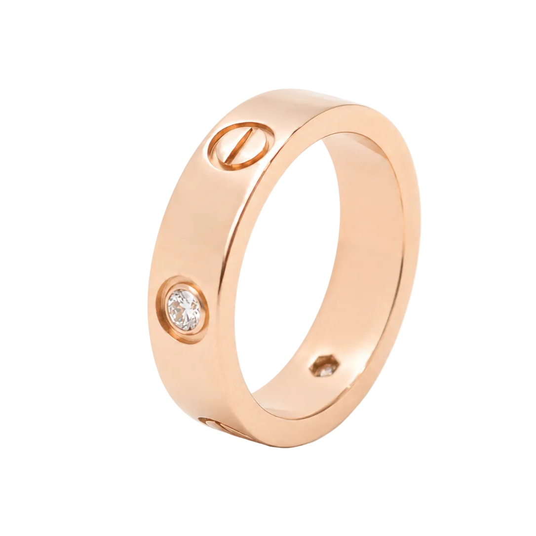Bague Alliance CARTIER "Love" en or rose et diamants