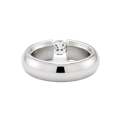 Bague Solitaire en or blanc et diamant