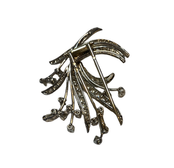 Broche Clip en or blanc et diamants
