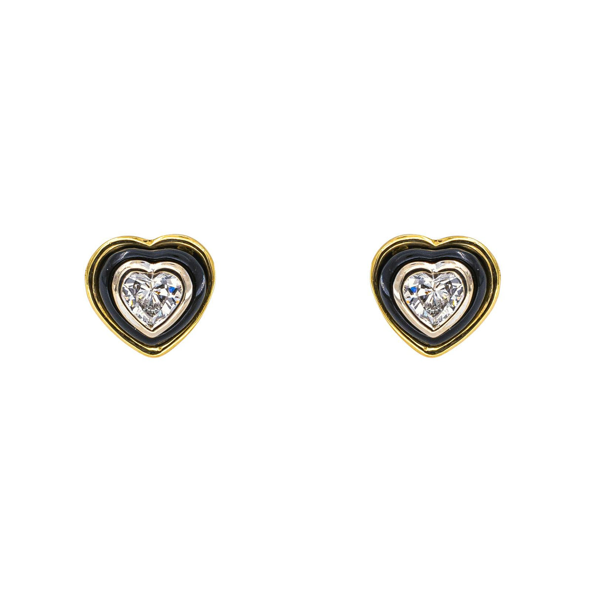 Boucles d'oreilles Puces Or jaune Diamant