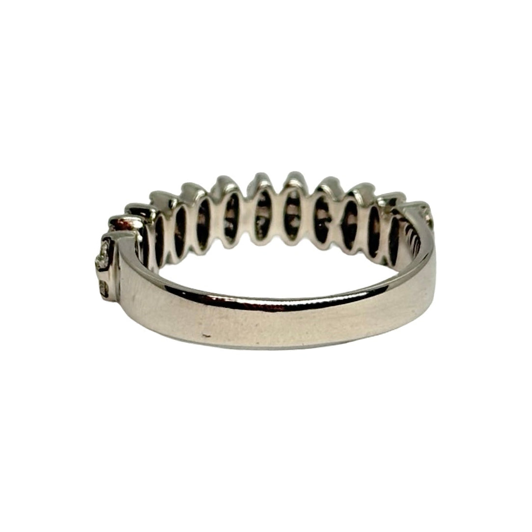 Bague Alliance en or blanc et diamants