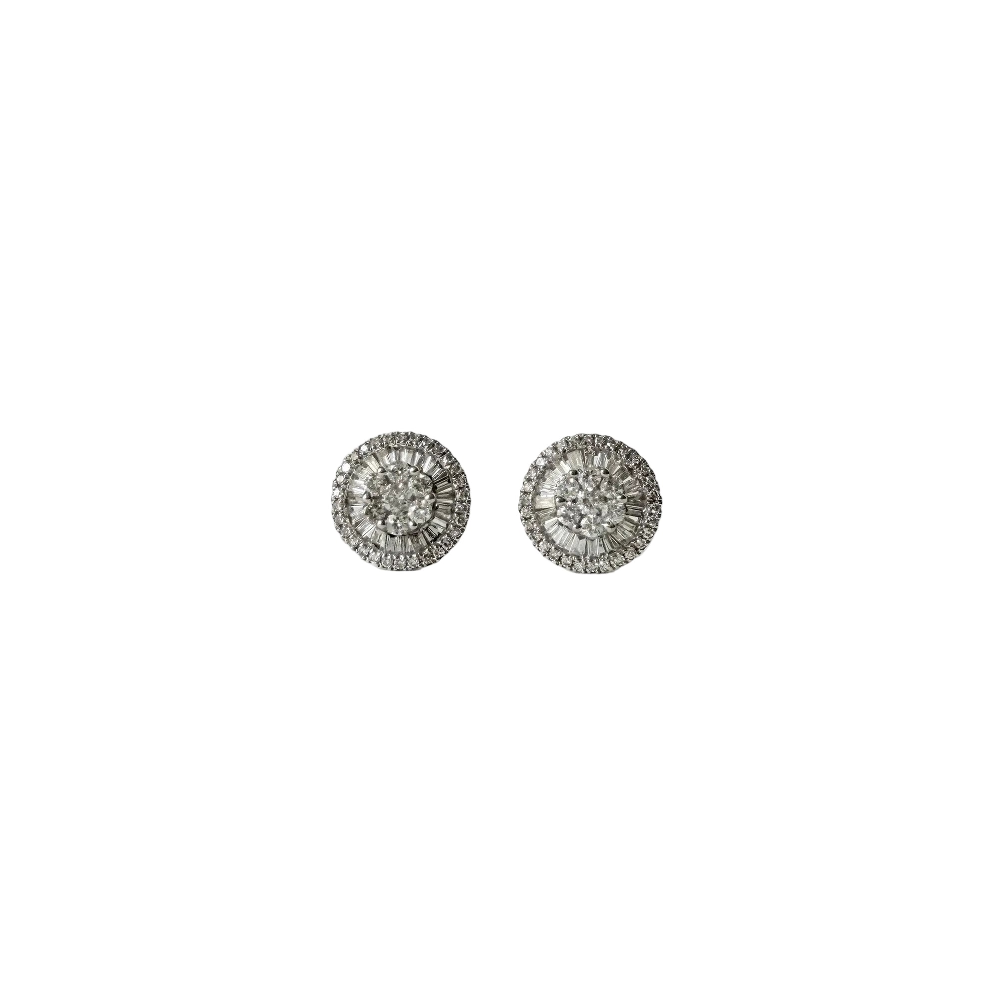 Boucles d'oreilles Puces en or blanc et diamants