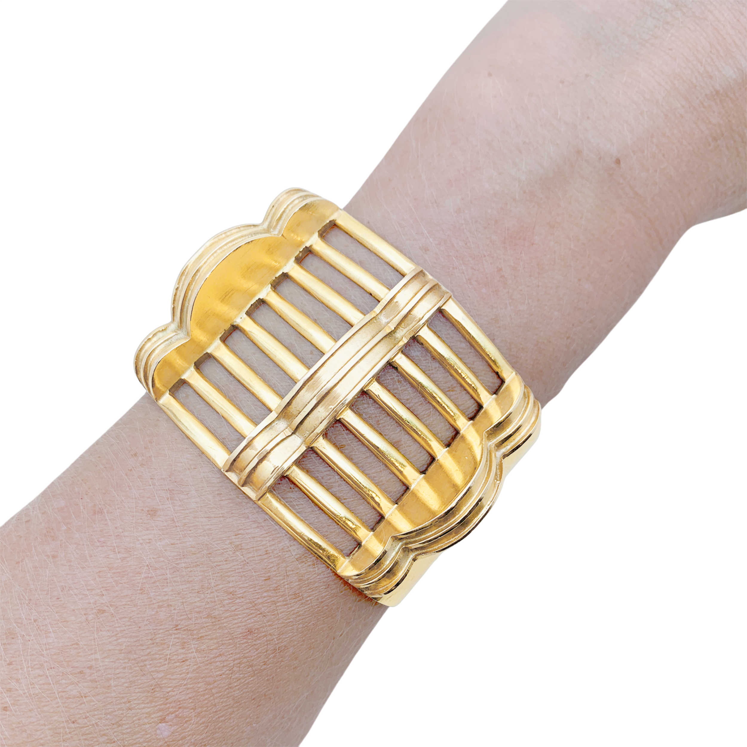 Bracelet manchette or rose.