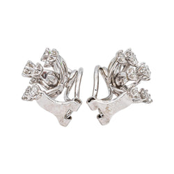Boucles d'oreilles Clips Or blanc Diamant