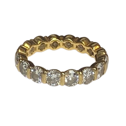 Bague Alliance en or jaune et diamants