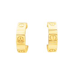 Boucles d'oreilles Cartier, "Love", modèle classique or jaune.