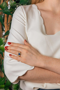Bague Or jaune Saphir