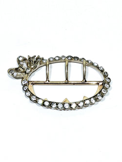 Boucle de Ceinture en Argent Vermeil et Strass