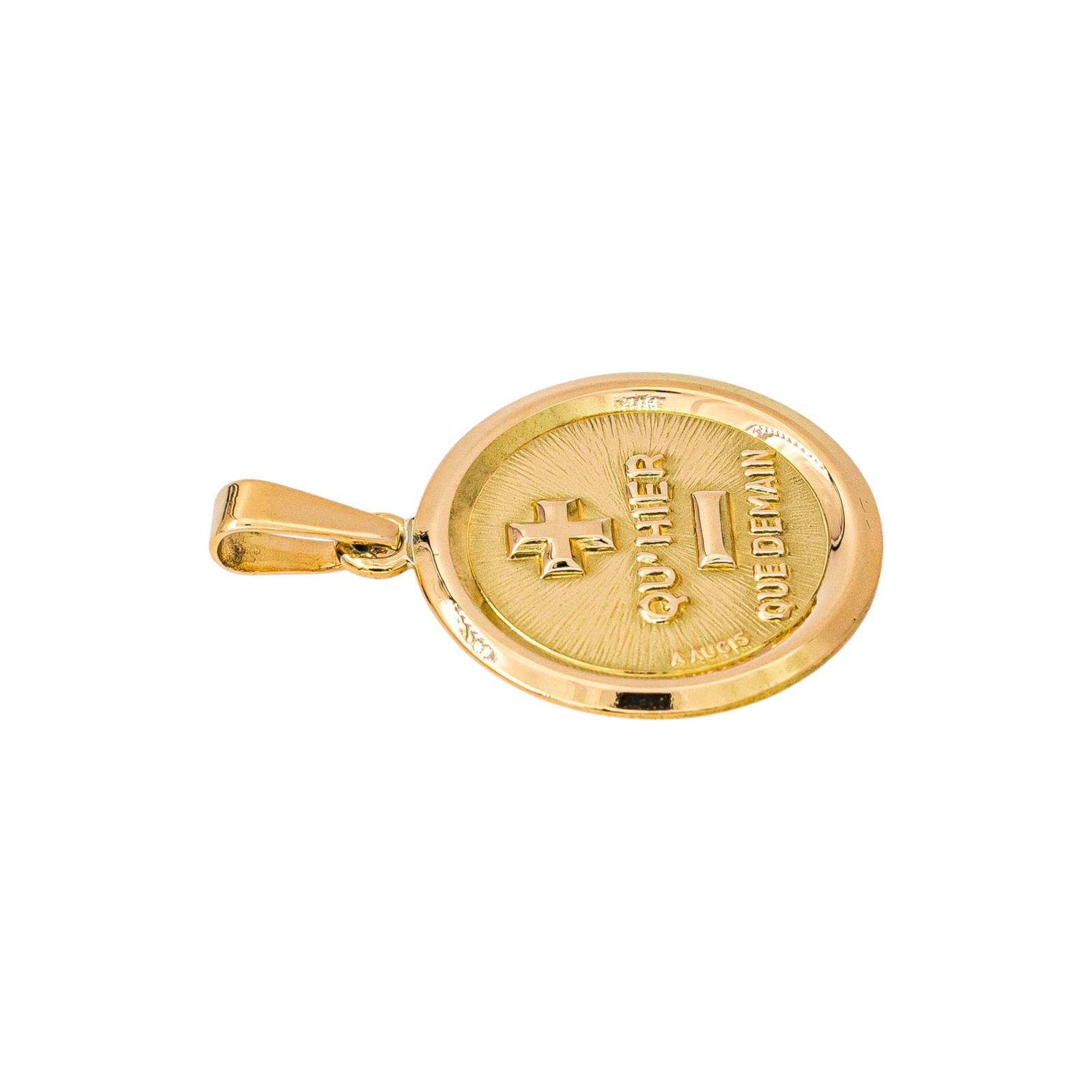 Augis Pendentif Médaille d'amour Or jaune