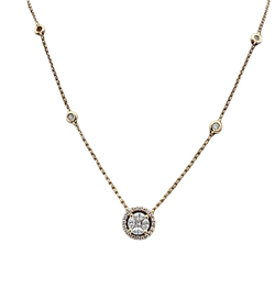 Collier Pendentif en or jaune et diamants