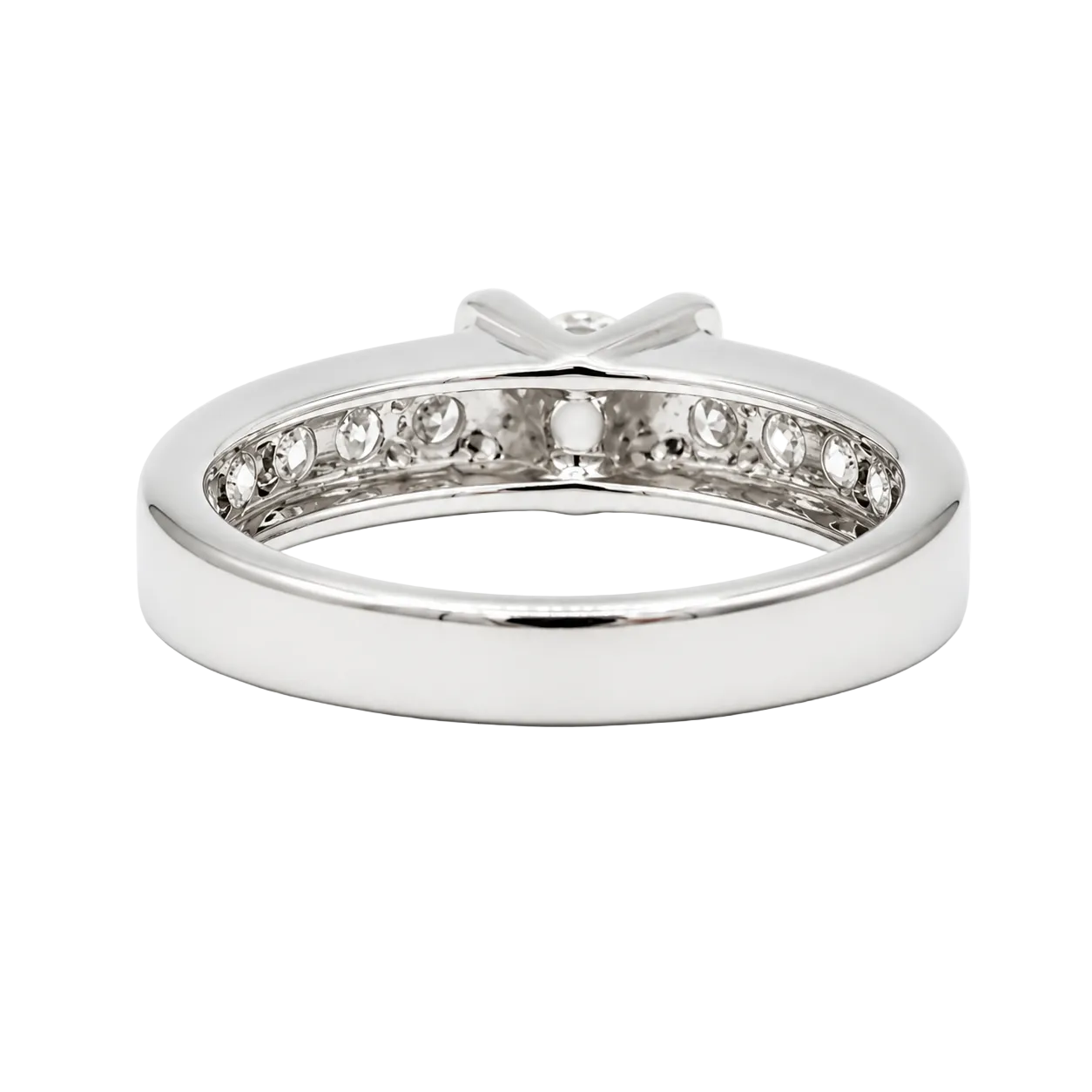 Bague Bandeau en or blanc et diamants