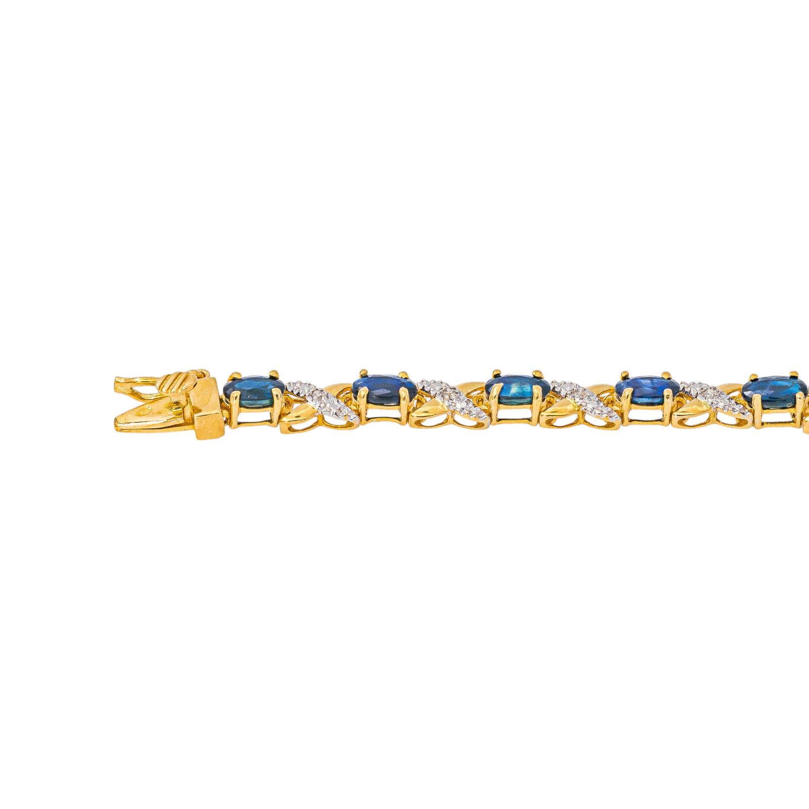 Bracelet Or jaune Saphir
