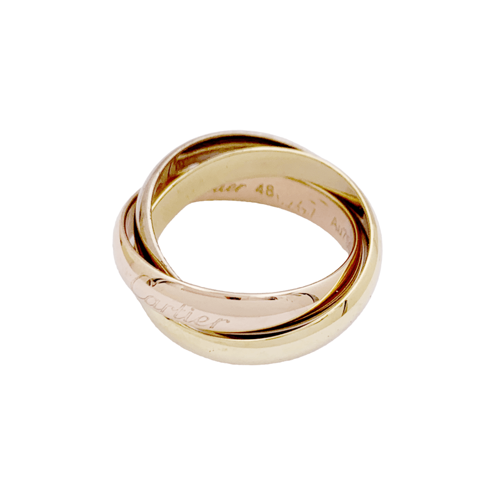 Bague Cartier, "Trinity Classique", trois ors.