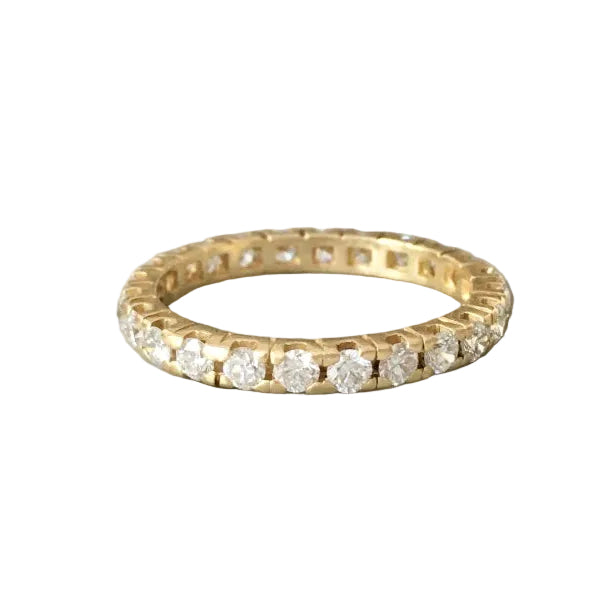 Bague Alliance en or jaune et diamants