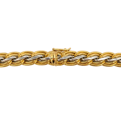 Collier Maille en or blanc et or jaune
