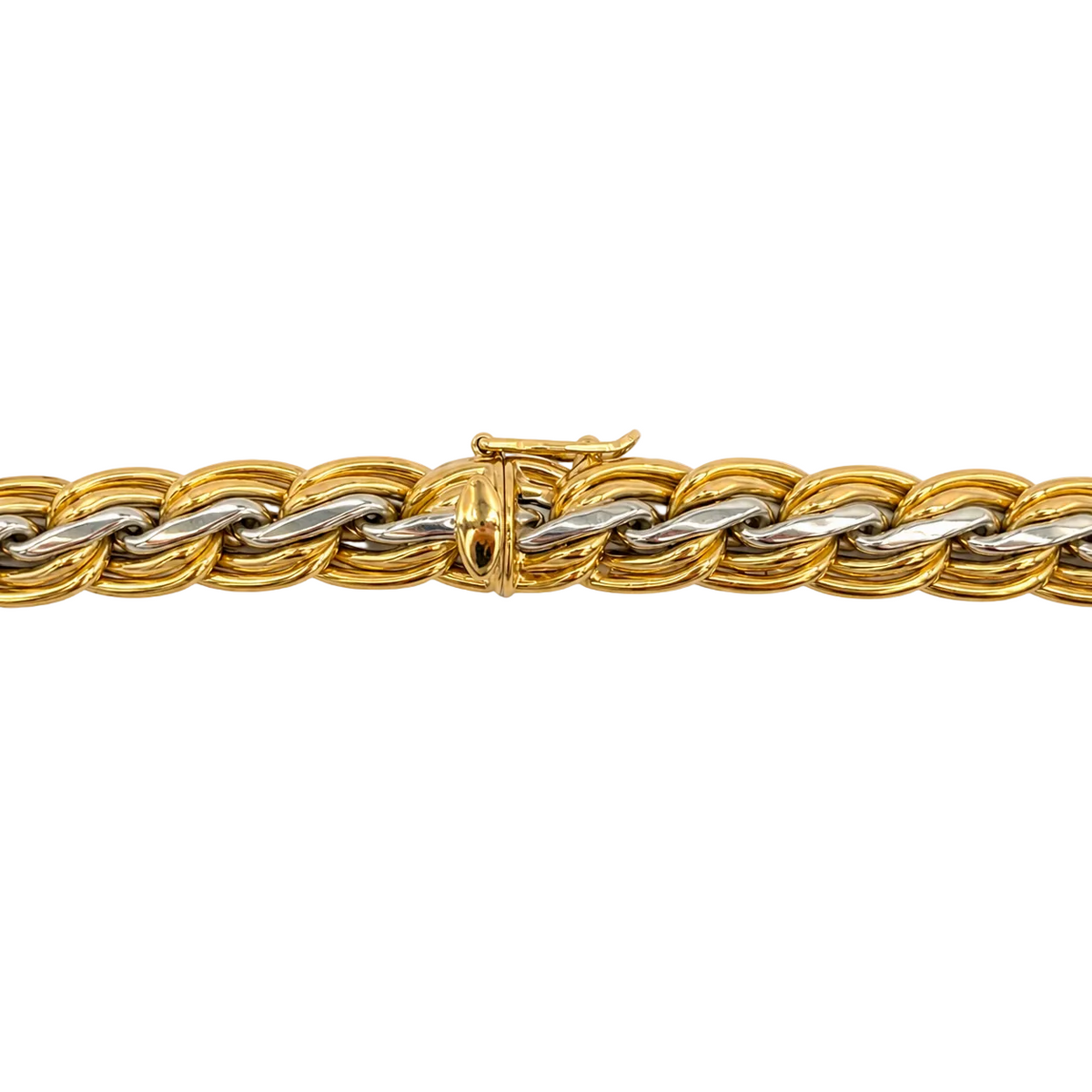 Collier Maille en or blanc et or jaune