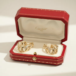 Boucles d’Oreilles CARTIER Bergame  en or jaune et diamants