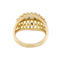 Bague Dôme en or jaune et diamants