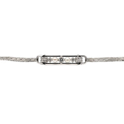 Bracelet Ligne en or blanc, perles et diamants