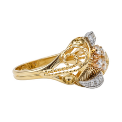 Bague Cocktail en or blanc, or jaune et diamants