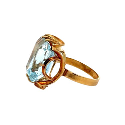 Bague Cocktail en or jaune et topaze