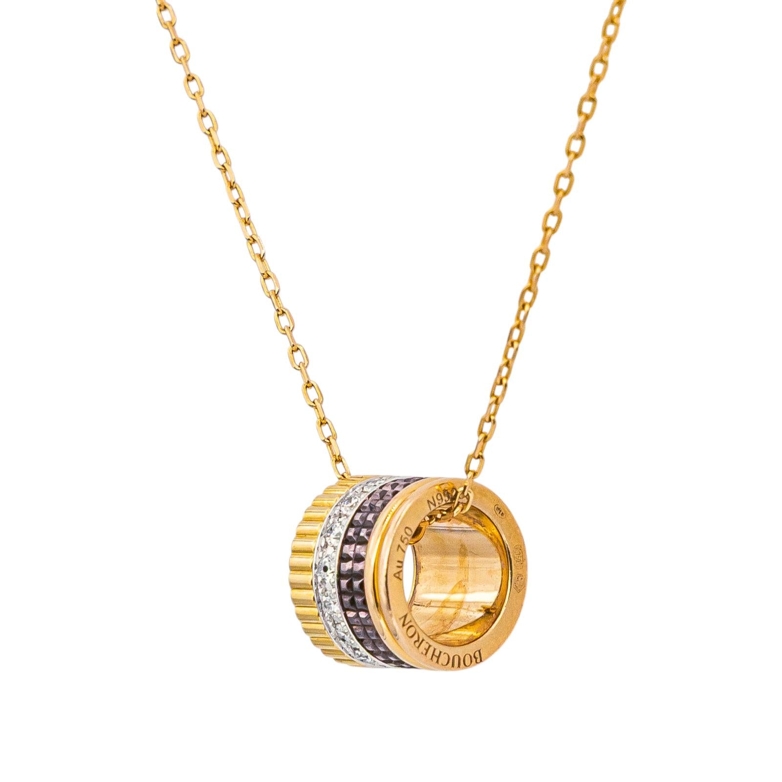 Boucheron Collier Quatre Or jaune Diamant