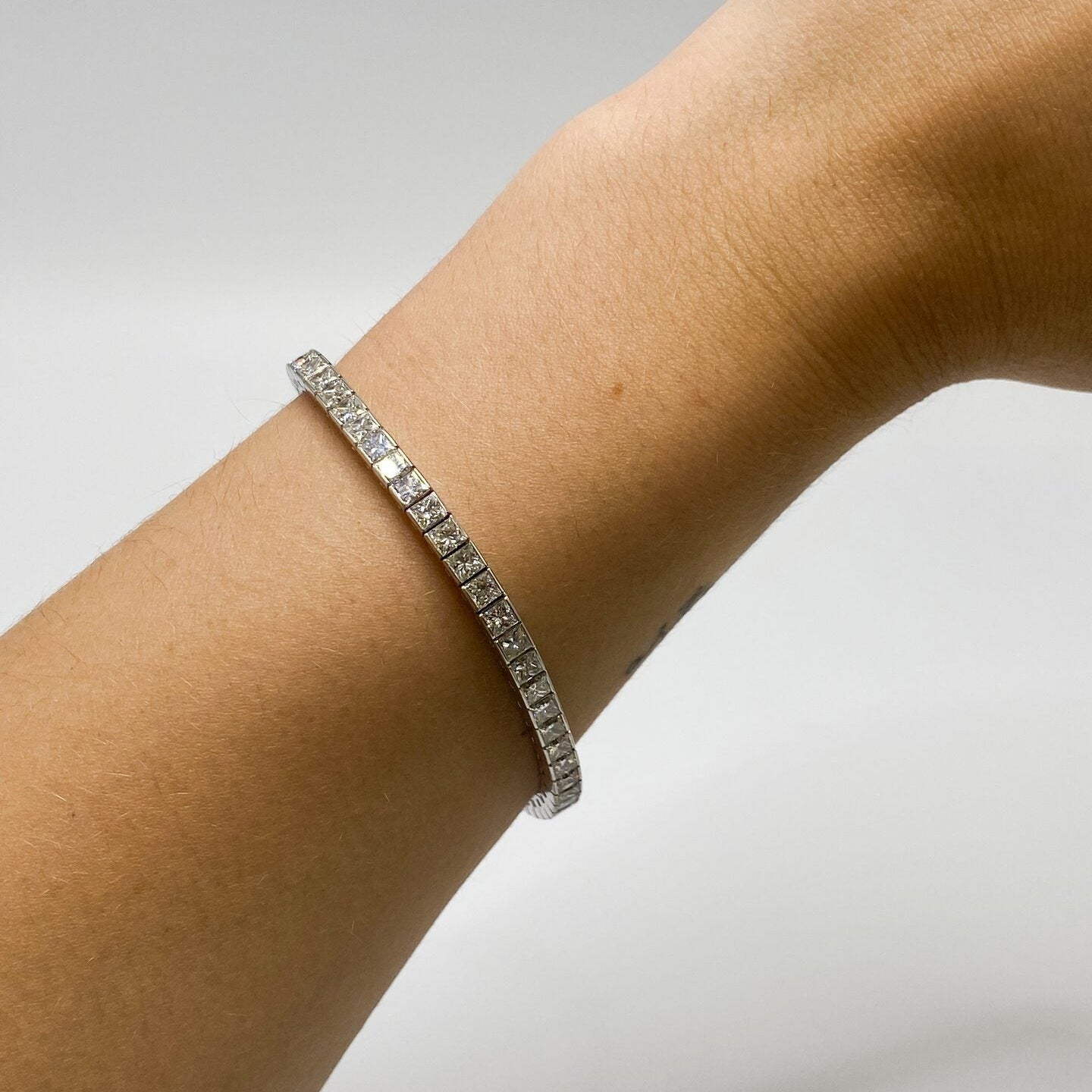 Bracelet Ligne en or blanc et diamants