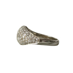 Bague Dôme en or blanc et diamants