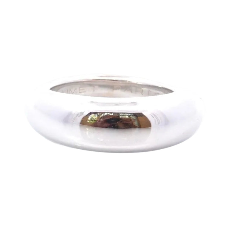 Bague Jonc CHAUMET en or blanc
