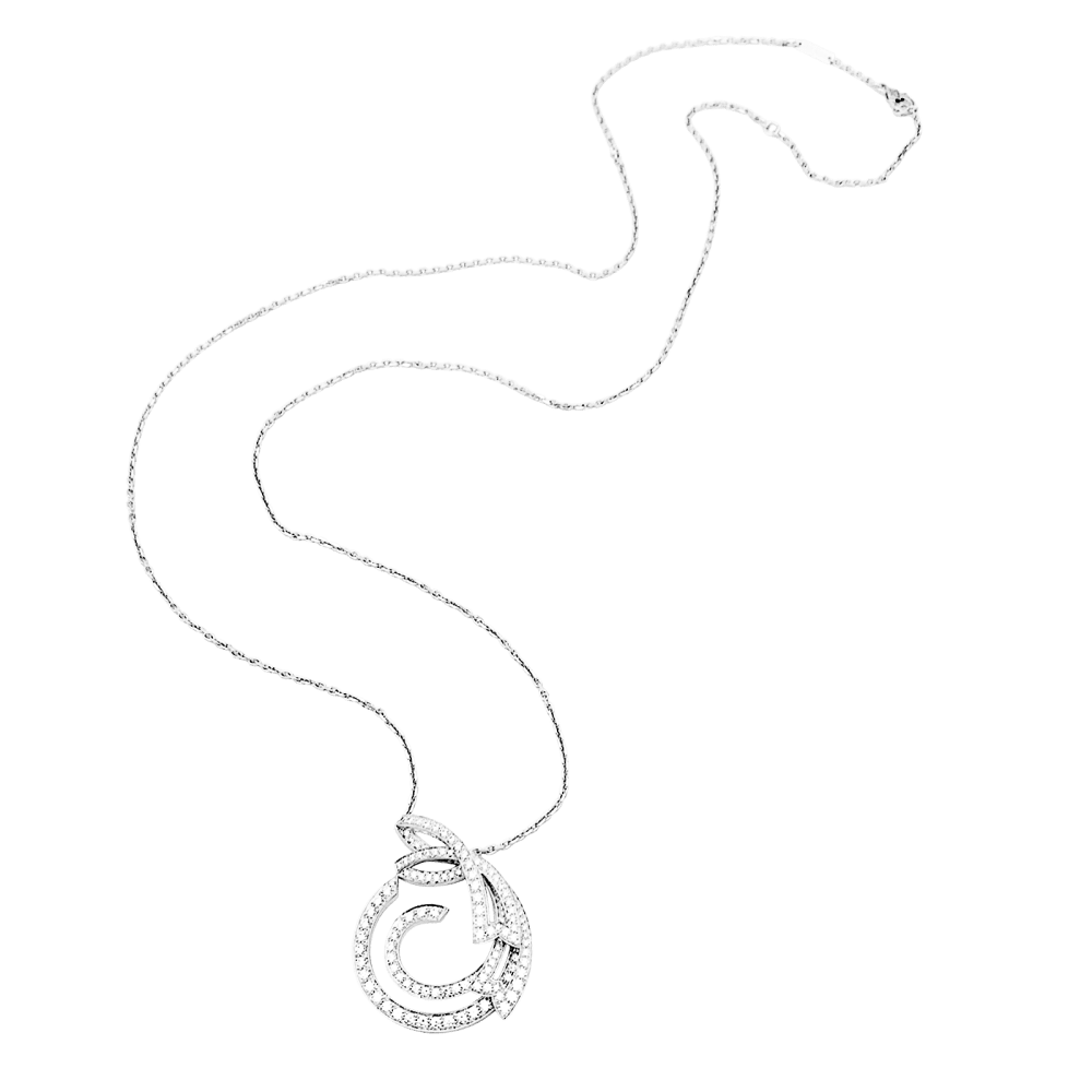 Sautoir Van Cleef & Arpels, "Contes d'Hiver", or blanc et diamants.