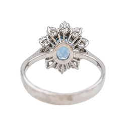 Bague  Pompadour Or blanc  Saphir